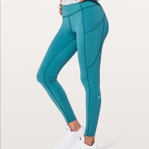 Lululemon Fast and Free Tight 25 Pacific Teal RARE